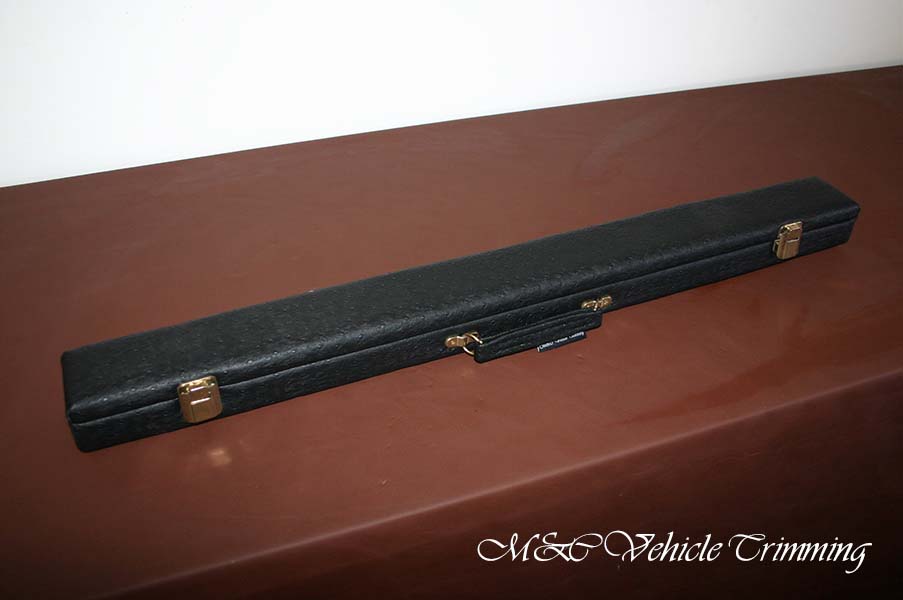 Ostrich vinyl wrapped pool billard cue/queue case